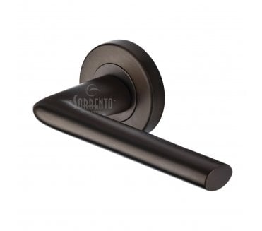 Sorrento SC-2352 Lena Door Handles On Round Rose - Matt Bronze