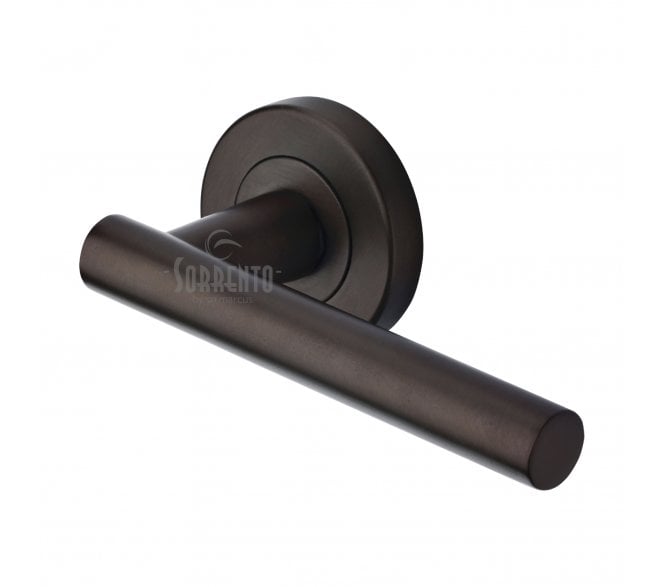 Sorrento SC-3052 Shuttle Door Handles On Round Rose - Matt Bronze
