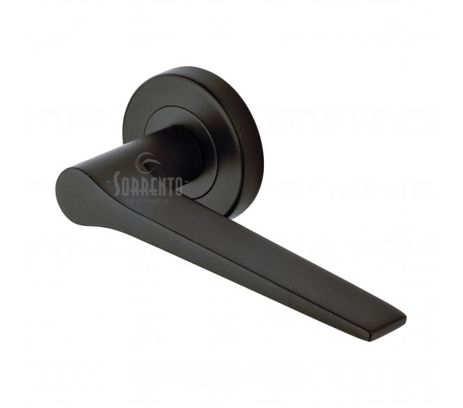 Sorrento SC-3059 Neo Door Handles On Round Rose - Matt Black