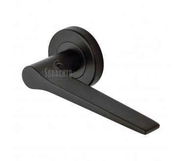 Sorrento SC-3059 Neo Door Handles On Round Rose - Matt Black