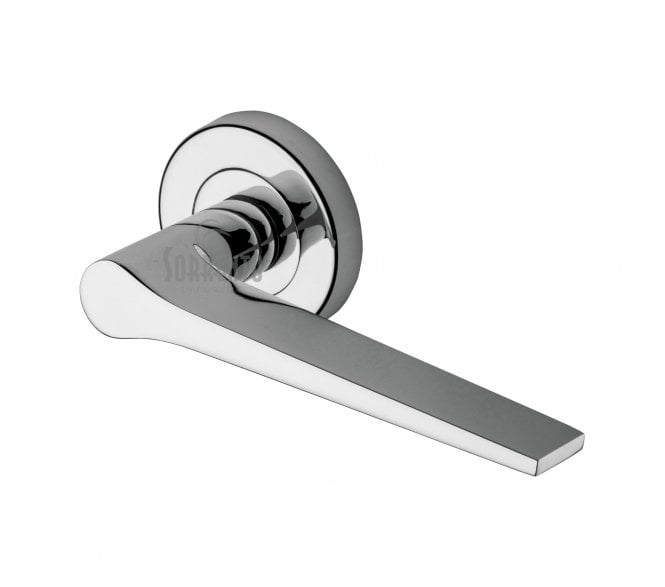 Sorrento SC-3059 Neo Door Handles On Round Rose - Polished Chrome