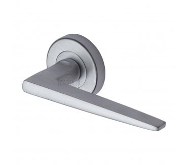Sorrento SC-3450 Swift Door Handles On Rose - Satin Chrome
