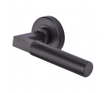 Sorrento SC-4059 Bauhaus Door Handles On Round Rose - Matt Bronze