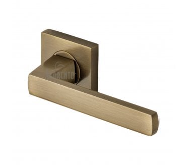 Sorrento SC-4062 Axis Door Handles On Square Rose - Antique Brass