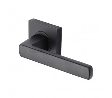 Sorrento SC-4062 Axis Door Handles On Square Rose - Matt Black