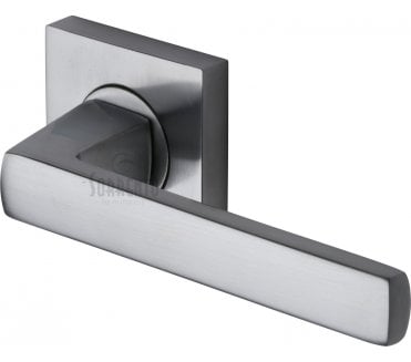 Sorrento SC-4062 Axis Door Handles On Square Rose - Satin Chrome