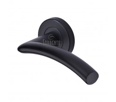Sorrento SC-4352 Tosca Door Handles On Round Rose - Matt Black
