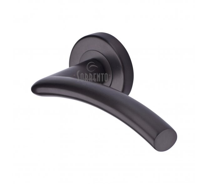 Sorrento SC-4352 Tosca Door Handles On Round Rose - Matt Bronze