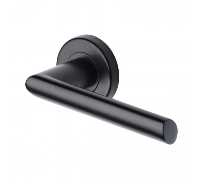 Sorrento SC-4692 Mercury Door Handles On Round Rose - Matt Black
