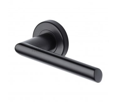 Sorrento SC-4692 Mercury Door Handles On Round Rose - Matt Black