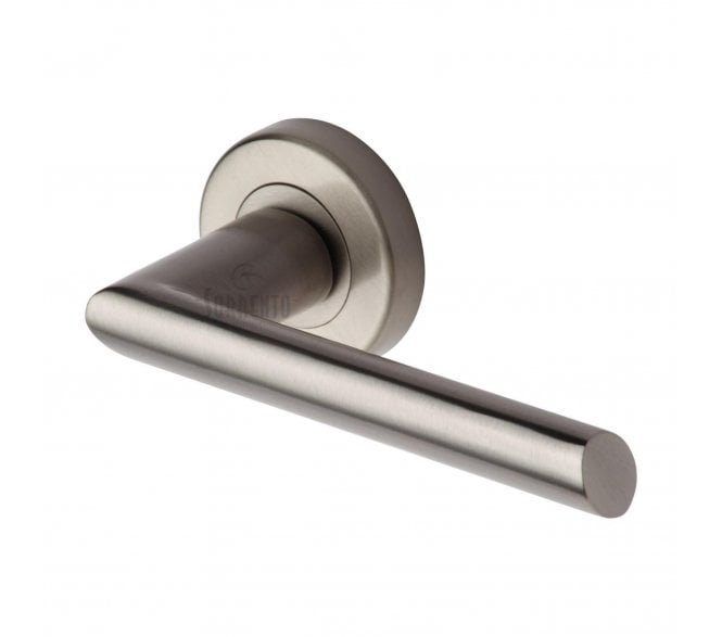 Sorrento SC-4692 Mercury Door Handles On Round Rose - Satin Nickel