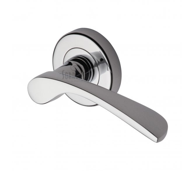 Sorrento SC-5380 Arcadia Door Handles On Round Rose - Polished Chrome