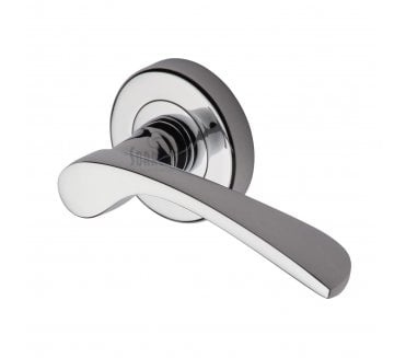 Sorrento SC-5380 Arcadia Door Handles On Round Rose - Polished Chrome