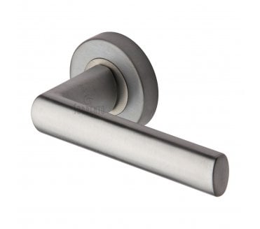 Sorrento SC-6420 Milan Door Handles On Round Rose - Satin Chrome