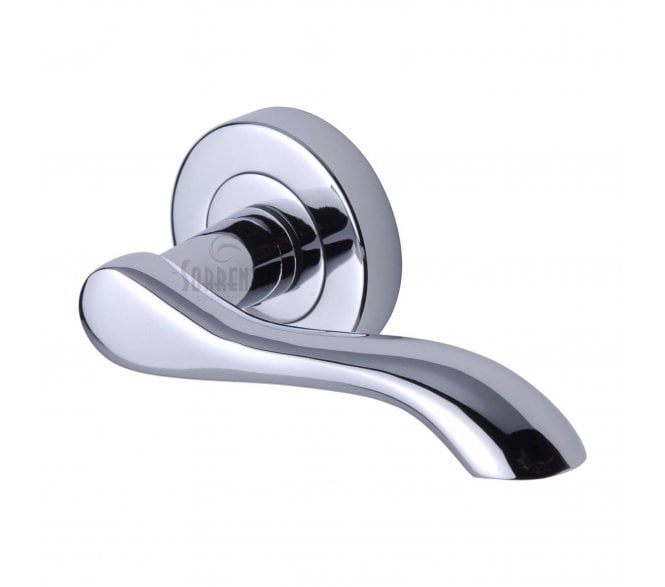 Sorrento SC-7352 Aurora Door Handles On Round Rose - Polished Chrome