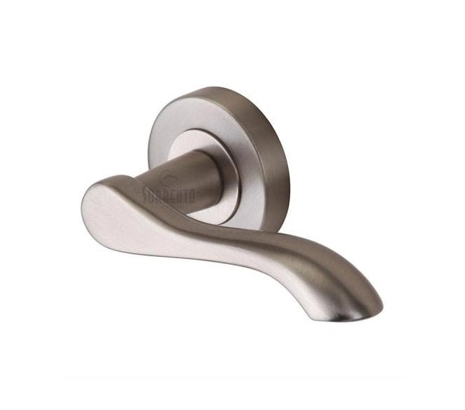 Sorrento SC-7352 Aurora Door Handles On Round Rose - Satin Nickel