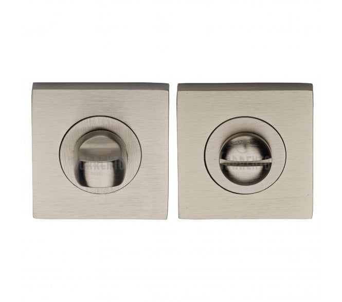 Sorrento SC-SQ0195 Square Bathroom Turn & Release Set - Satin Nickel