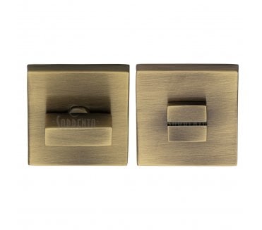 Sorrento SC-SQ4035 Square Bathroom Turn & Release Set - Antique Brass