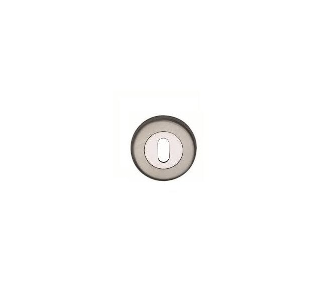 Sorrento SC-0191 Standard Keyhole Escutcheon - Satin Chrome/Polished Chrome
