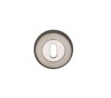 Sorrento SC-0191 Standard Keyhole Escutcheon - Satin Chrome/Polished Chrome