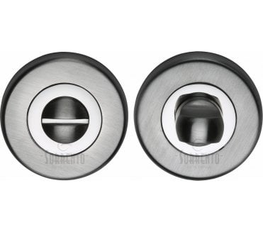 Sorrento SC-0195 Bathroom Turn & Release Set - Satin Chrome/Polished Chrome
