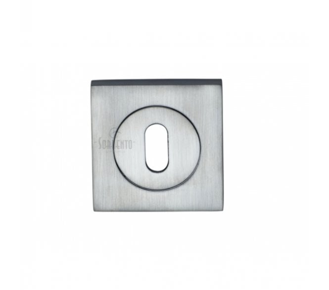 Sorrento SC-SQ0191 Square Standard Keyhole Escutcheon - Satin Chrome
