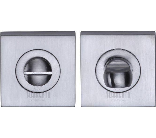 Sorrento SC-SQ0195 Square Bathroom Turn & Release Set - Satin Chrome