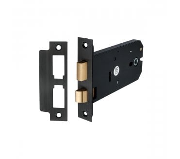 Spira Brass 3 Lever Horizontal Sash Locks - Black