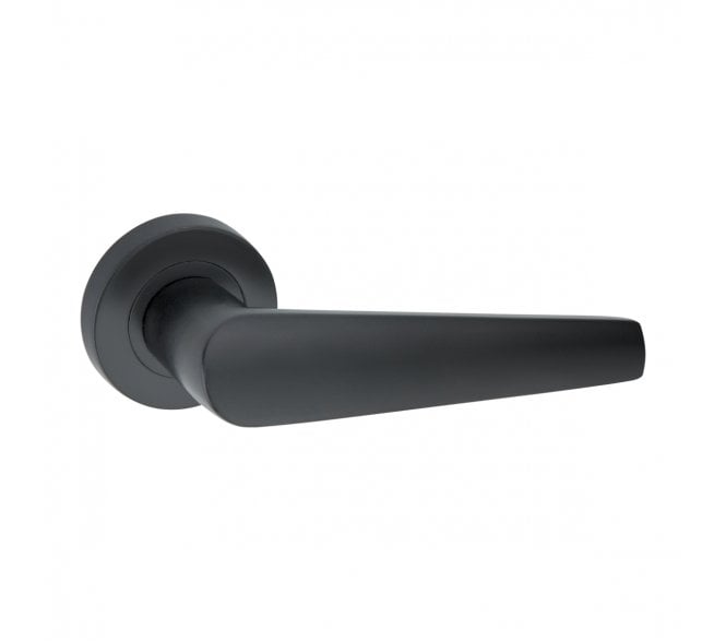 Spira Brass Aero Lever On Round Rose - Black