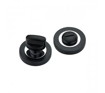 Spira Brass Bathroom Turn & Release - Black/Polished Chrome