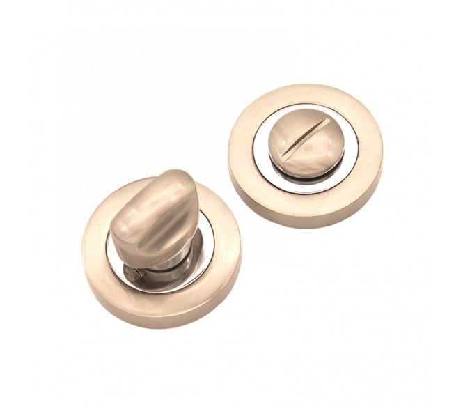 Spira Brass Bathroom Turn & Release - Polished Chrome/Satin Nickel