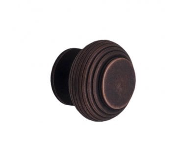Spira Brass Beehive Cabinet Knobs - Aged Bronze
