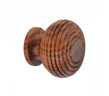 Spira Brass Beehive Cabinet Knobs - Rosewood