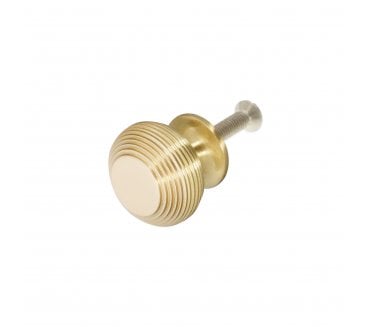 Spira Brass Beehive Cabinet Knobs - Satin Brass