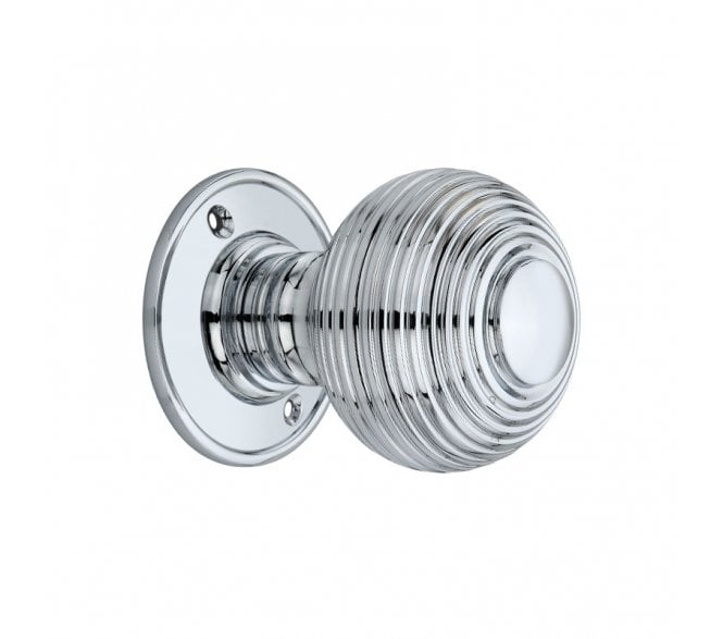 Spira Brass Beehive Mortice Door Knobs - Satin Nickel