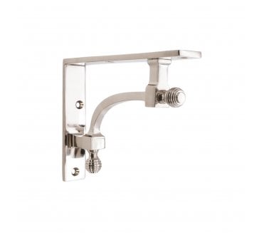 Spira Brass Beehive Shelf Brackets - Polished Nickel (Pair)