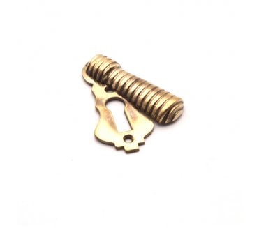 Spira Brass Beehive Standard Keyhole Escutcheon (Covered) - Aged Brass