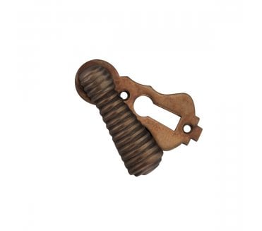 Spira Brass Beehive Standard Keyhole Escutcheon (Covered) - Antique Brass