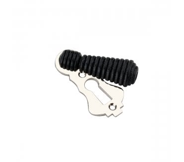 Spira Brass Beehive Standard Keyhole Escutcheon (Covered) - Ebony/Polished Nickel