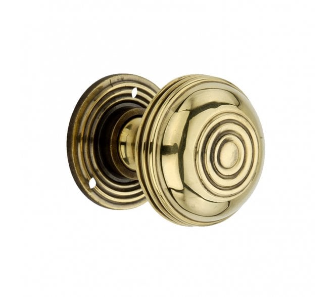 Spira Brass Bloxwich Rim/Mortice Door Knobs - Aged Brass