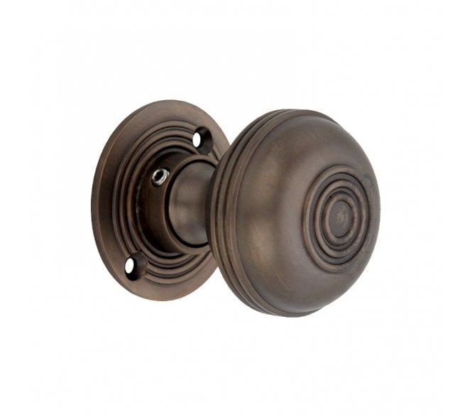 Spira Brass Bloxwich Rim/Mortice Door Knobs - Aged Bronze