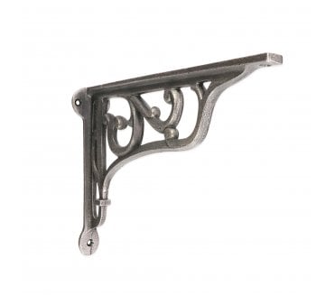 Spira Brass BR702PEW Edwardian Scroll Shelf Brackets - Pewter (PAIR)