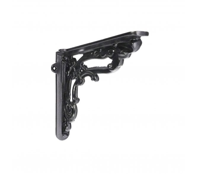 Spira Brass BR704BLK Apple Shelf Brackets - Black (Pairs)