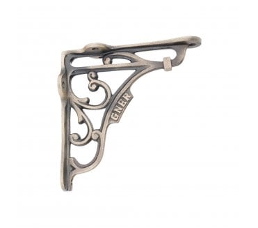 Spira Brass BR706MANT GNER Shelf Brackets - Matt Antique Brass (Pair)