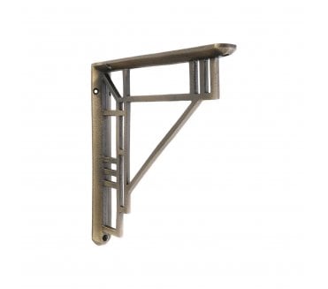 Spira Brass BR710MANT Art Deco Shelf Brackets - Matt Antique (PAIR)