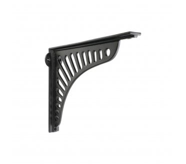 Spira Brass BR711BLK Sunrise Shelf Brackets - Black (PAIR)