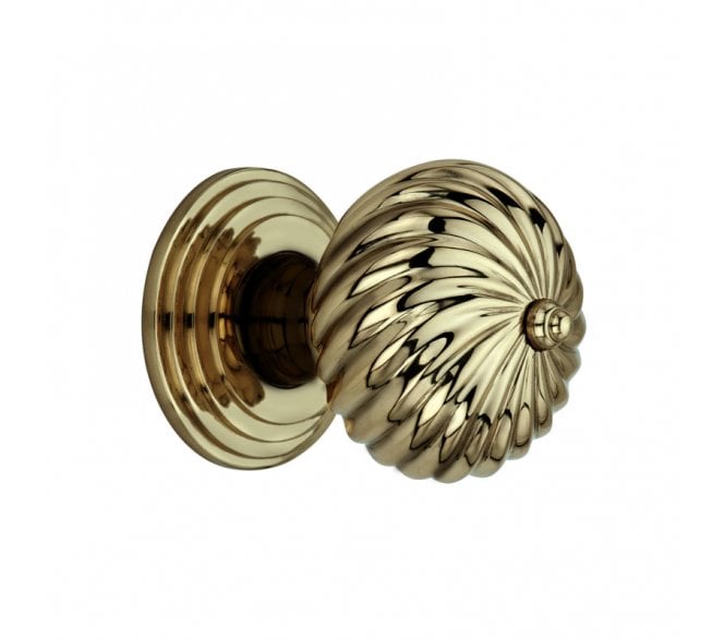 Spira Brass Burcot Mortice Door Knobs - Aged Brass