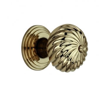 Spira Brass Burcot Mortice Door Knobs - Aged Brass