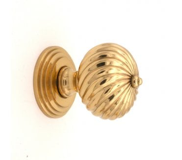 Spira Brass Burcot Mortice Door Knobs - Polished Brass