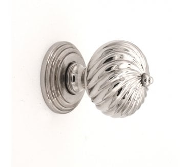 Spira Brass Burcot Mortice Door Knobs - Polished Nickel